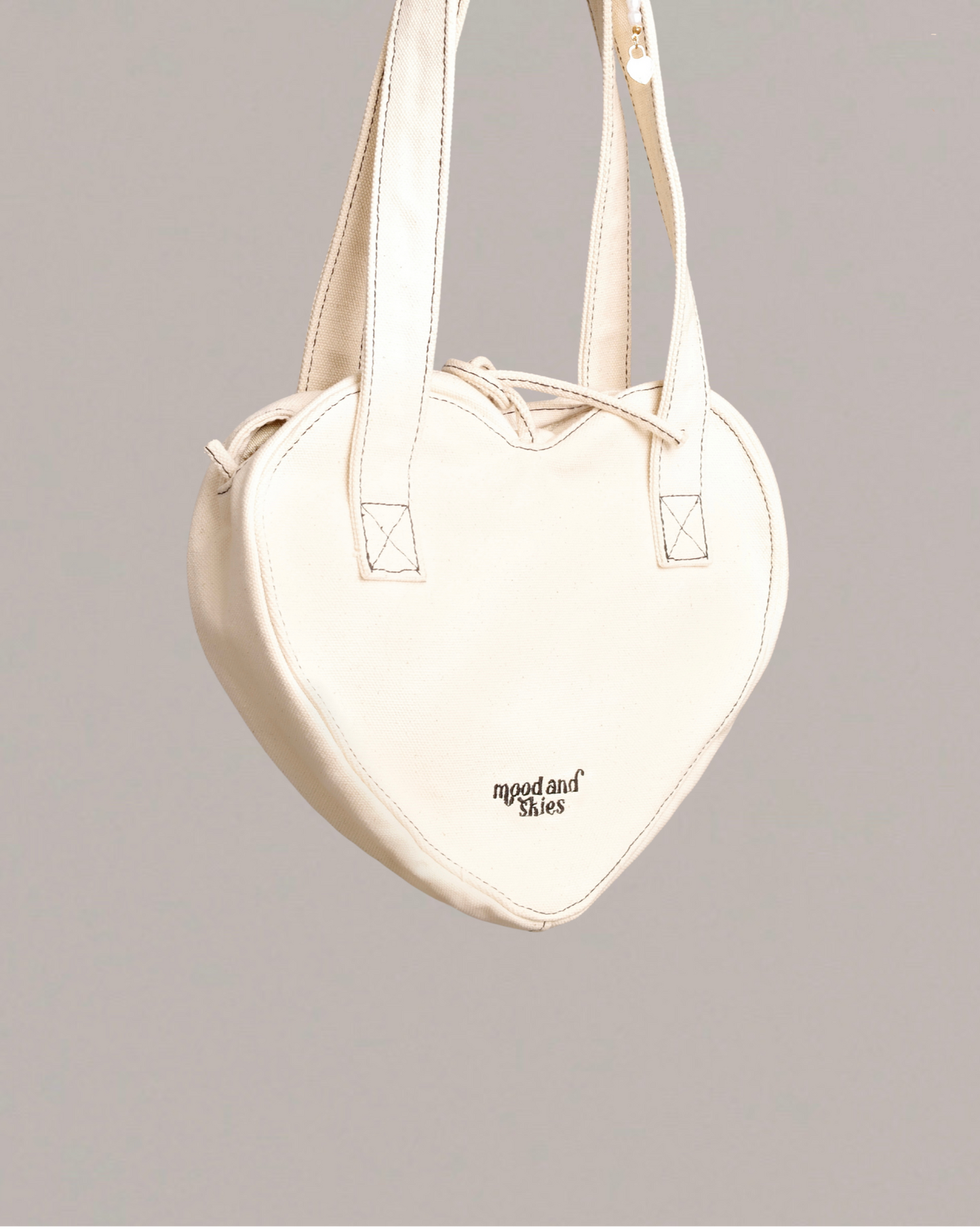 Little FondHeart Canvas Tote Bag (Black)