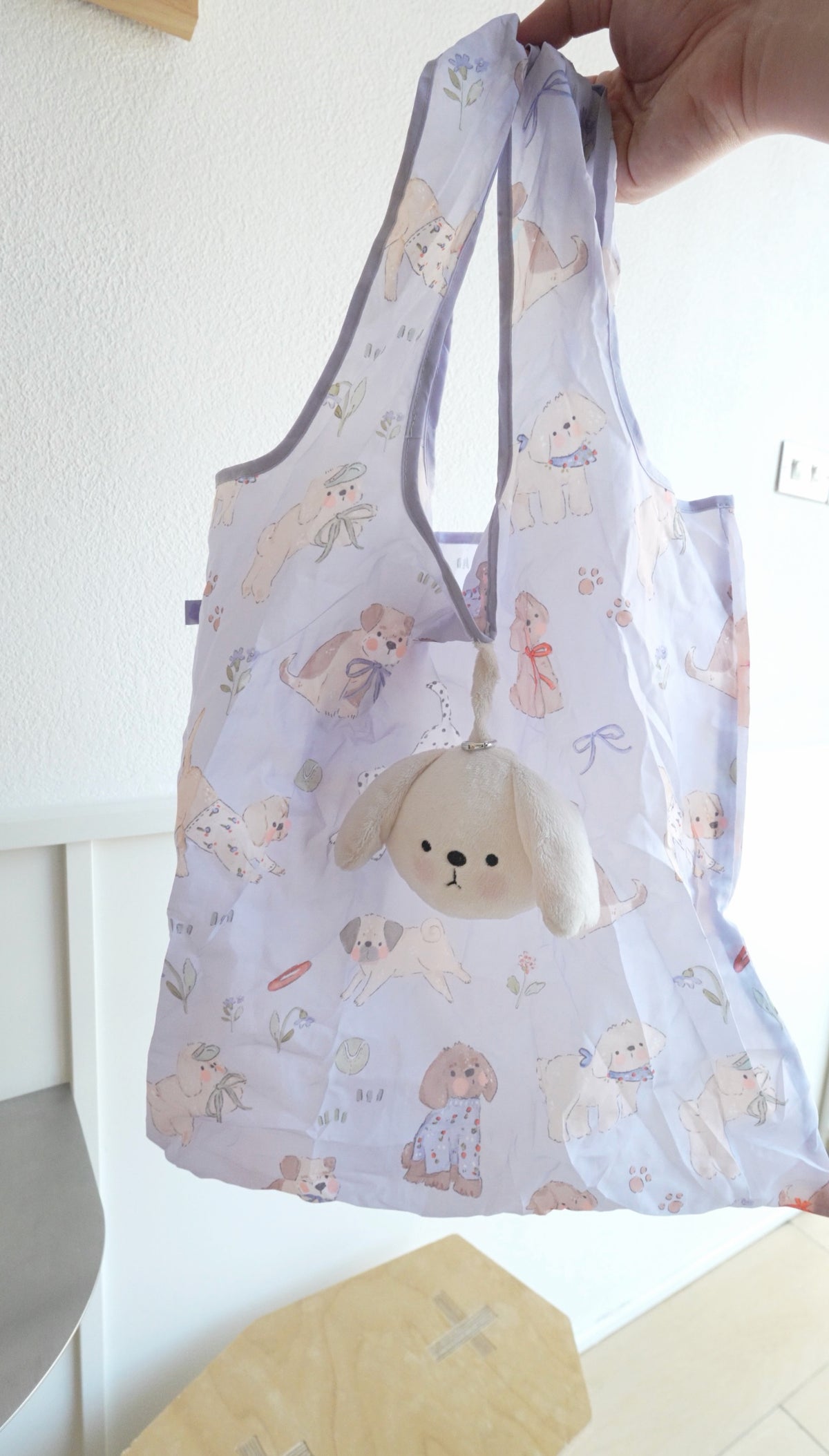[PREORDER] Doggie Reusable Bag Plushie with Hand-Drawn Print (XL)